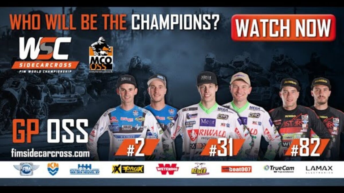 Külgvankrite motokrossi Oss-i MM-etapi 1. sõidu start ja esimesed ringid