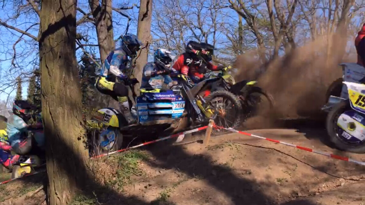 Saksa külgvankrite motokrossi meistrivõistluste Häncheni etapi teise sõidu esimesed ringid